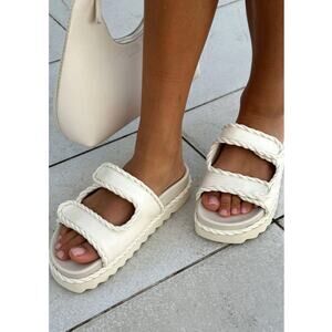 (9) NWT $70 White Fox‎ Joe Sandals Bone